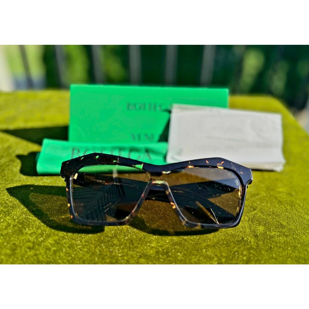 Bottega Veneta Minimalist Geometric Sunglasses Havana Tortoise Brown BV1093S NEW - Picture 12 of 12